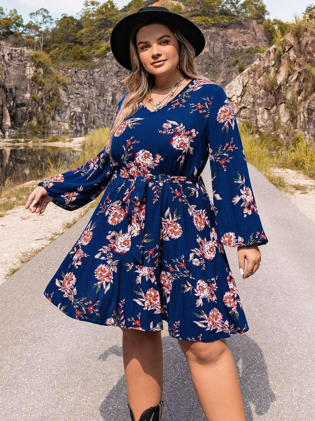 Blossom Breeze Floral Mini Dress - Plus Size - The Rogue Daisy