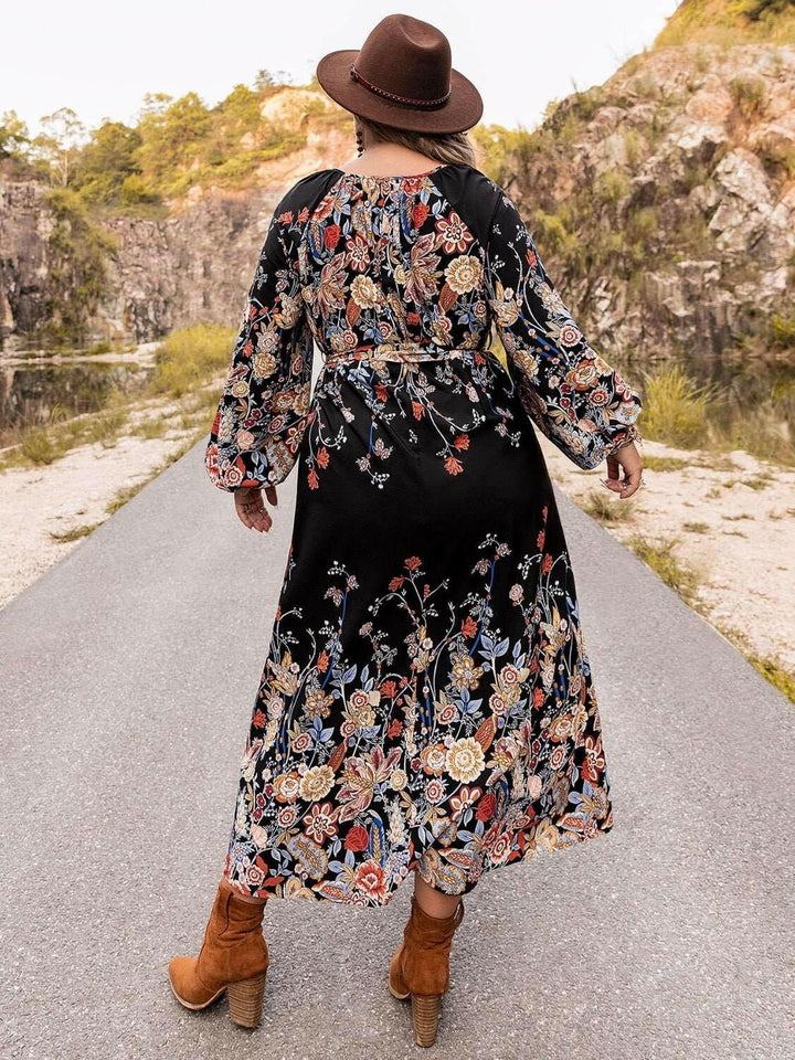 Boho Garden Floral Midi Dress - Plus Size - The Rogue Daisy