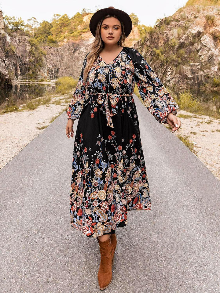 Boho Garden Floral Midi Dress - Plus Size - The Rogue Daisy