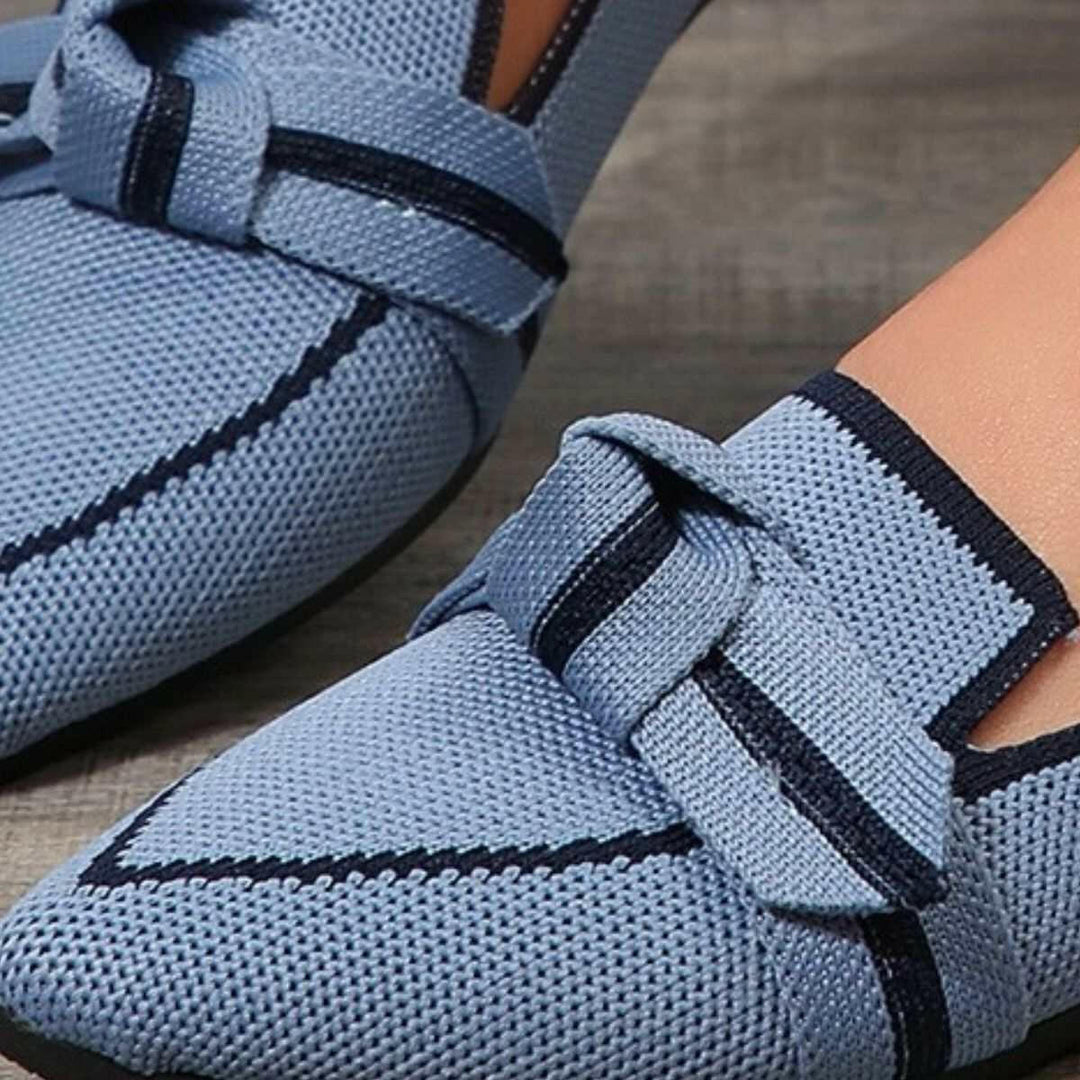 Bow Contrast Trim Point Toe Loafers - The Rogue Daisy