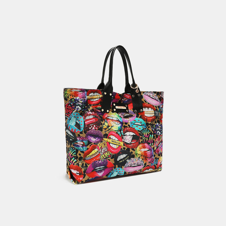 Nicole Lee USA Printed Reversible Handbag