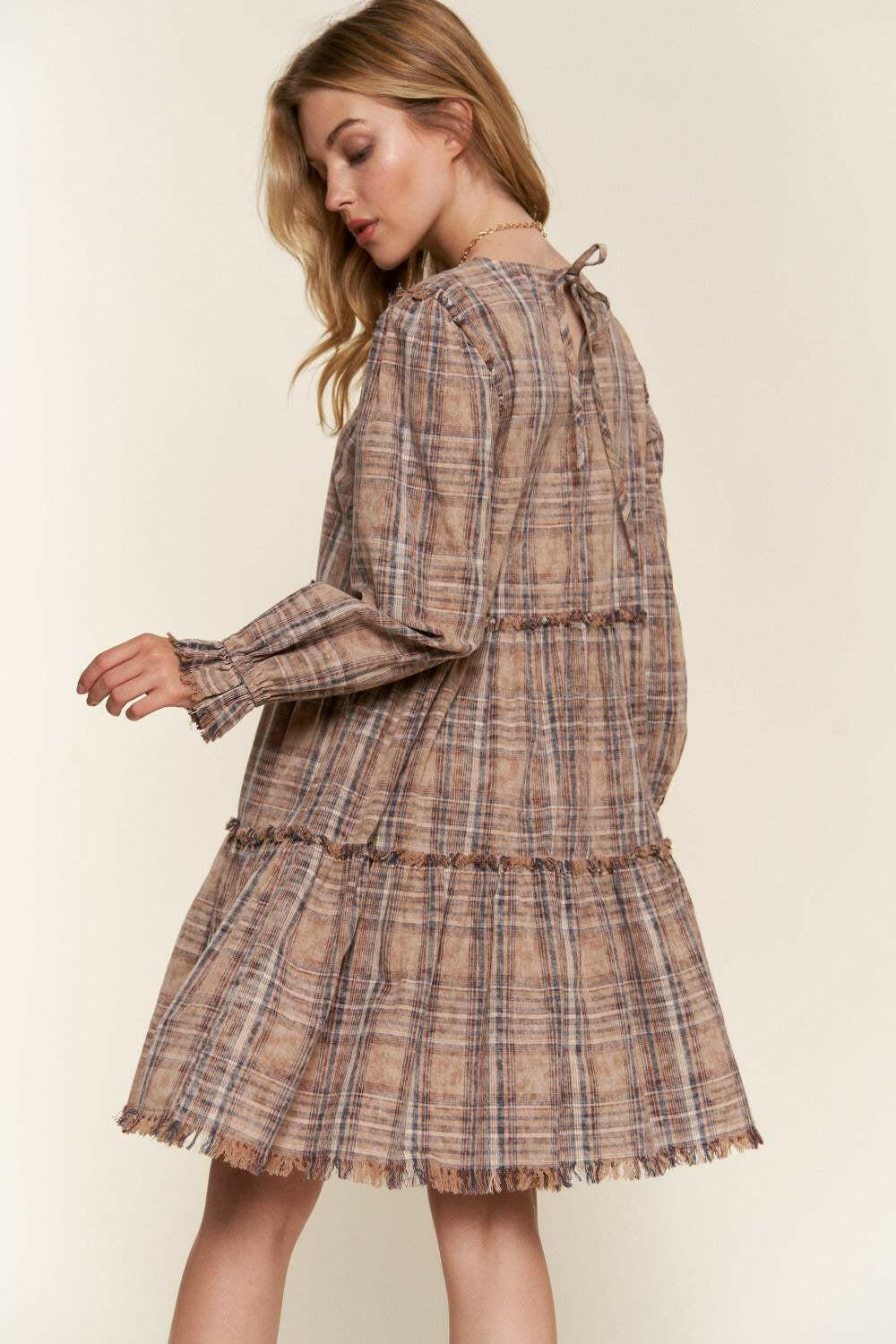 Cotton Tiered Plaid Dress - The Rogue Daisy