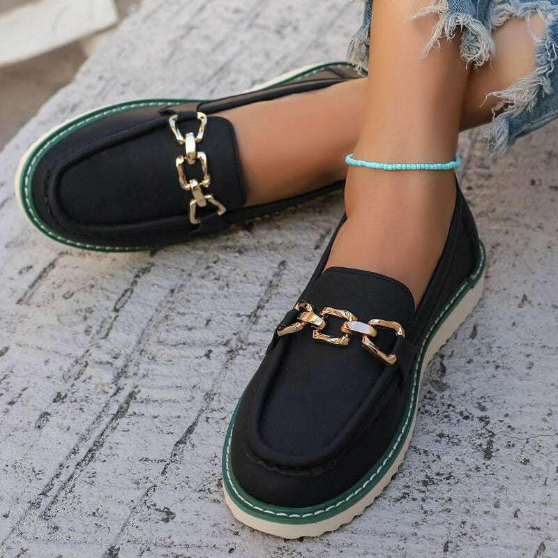 Chain Detail Loafers - The Rogue Daisy