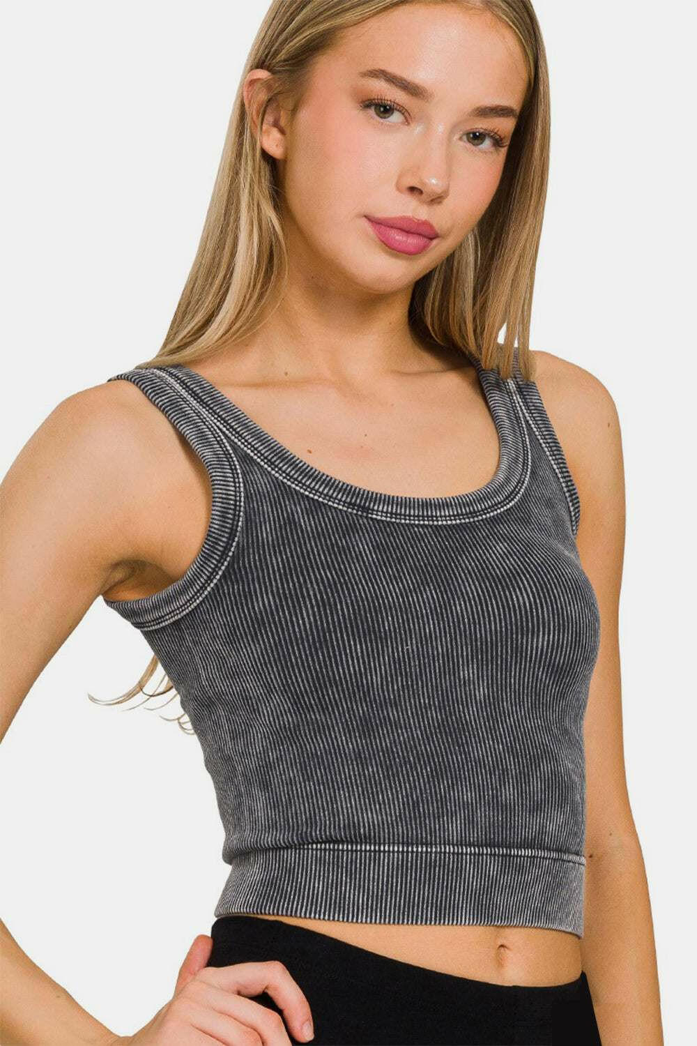 Washed Ribbed Tank Top - The Rogue Daisy