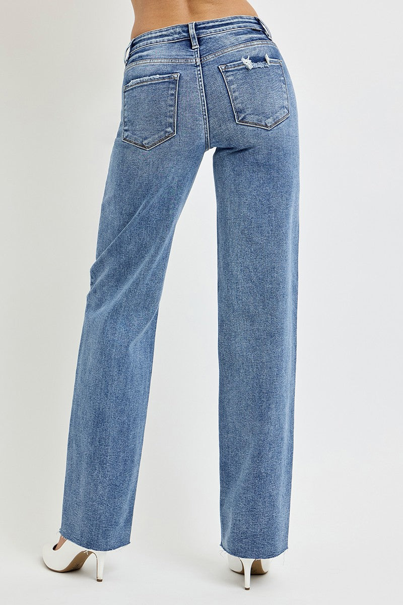 High Rise Straight Leg Jeans