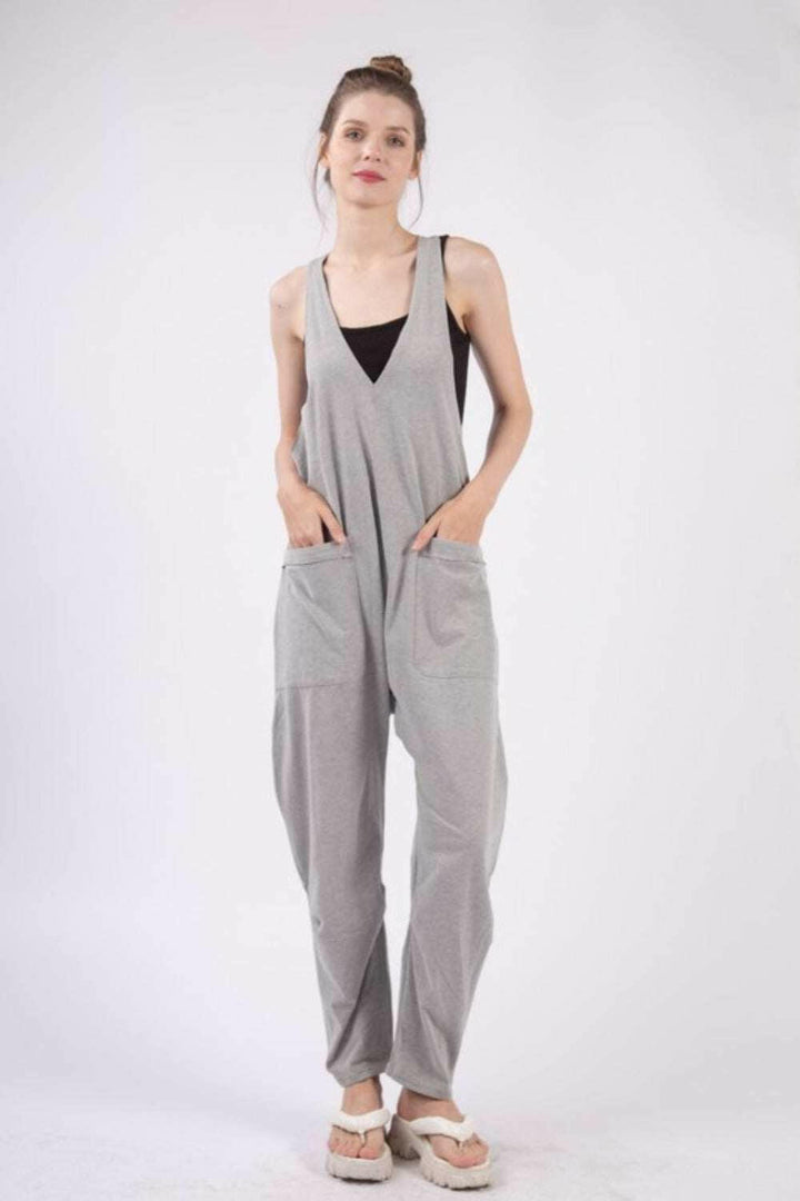 Plunge Soft Cotton Jumpsuit - Very J - The Rogue Daisy