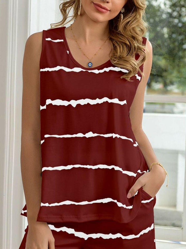 Striped Round Neck Tank