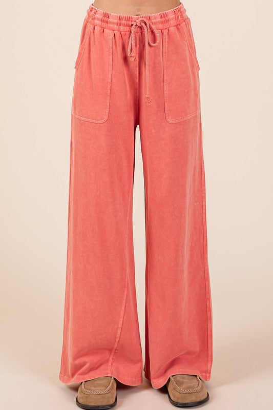 Mineral Wash Cotton French Terry Pants