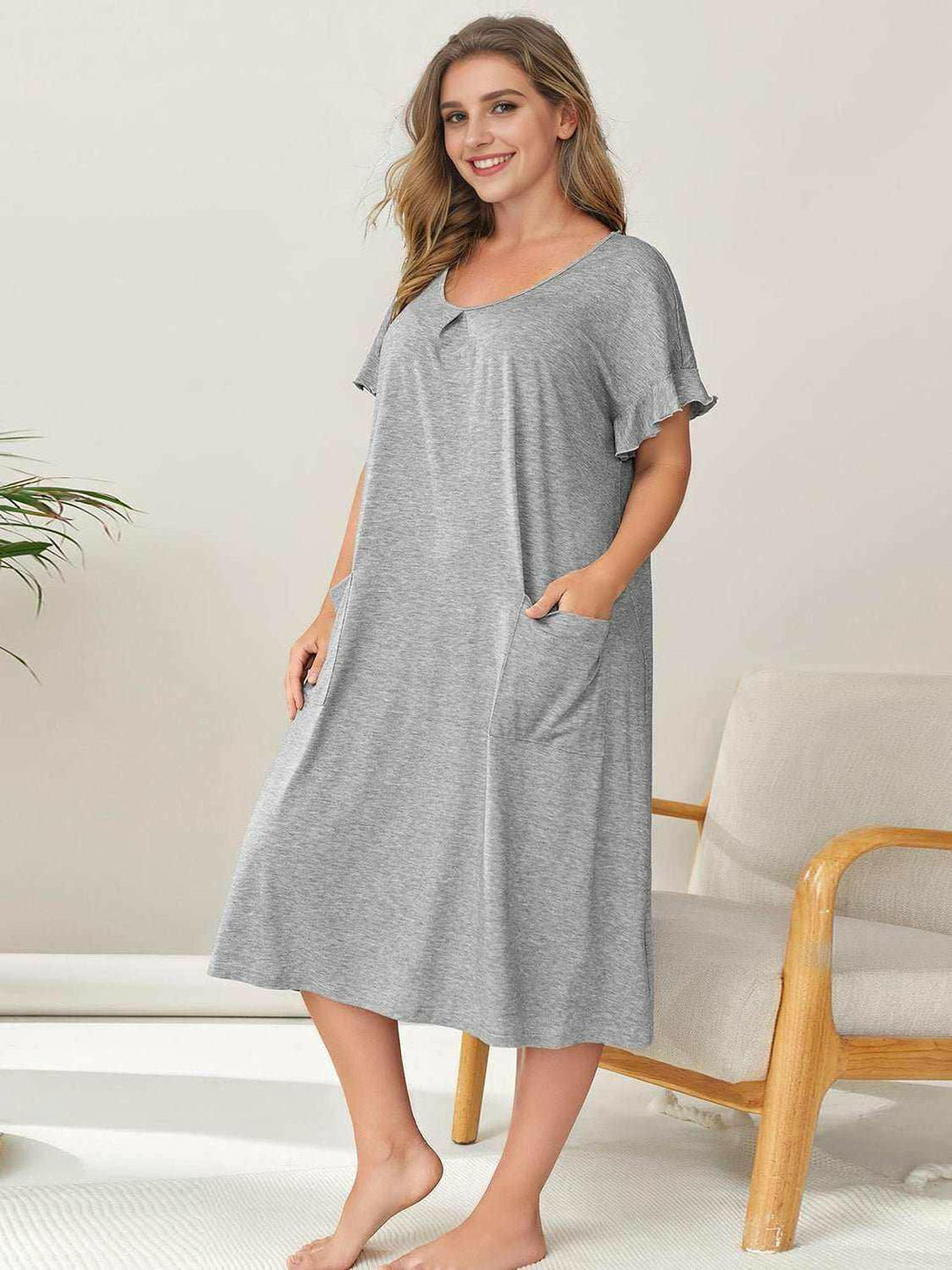 Cozy Comfort Sleep Dress - Plus Size - The Rogue Daisy