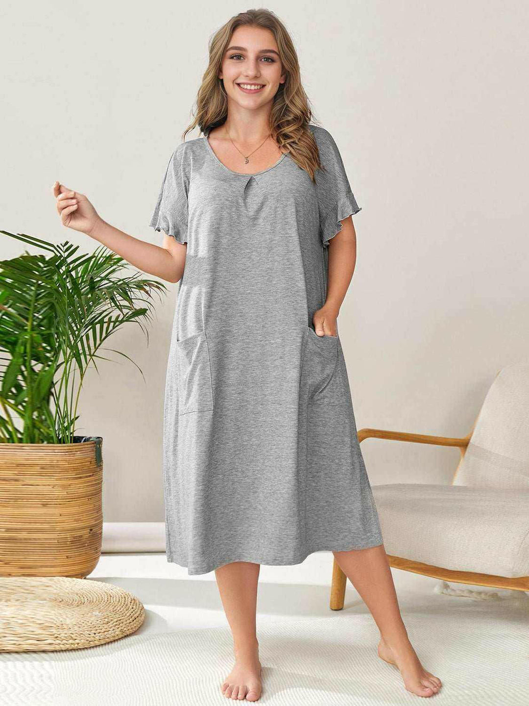 Cozy Comfort Sleep Dress - Plus Size - The Rogue Daisy