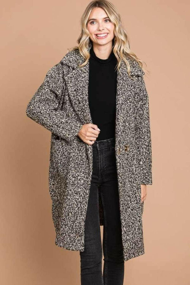 Culture Code Double Breasted Teddy Coat - Full Size - The Rogue Daisy