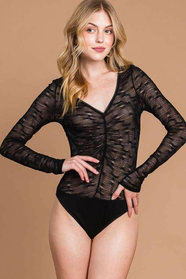 Culture Code 'Mesh Perspective' Sheer Bodysuit - The Rogue Daisy