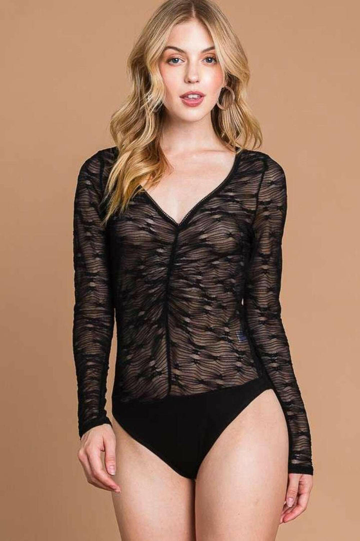 Culture Code 'Mesh Perspective' Sheer Bodysuit - The Rogue Daisy