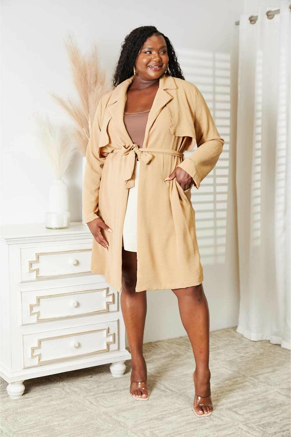 Classic Khaki Trench Coat - Culture Code - Full Size - The Rogue Daisy