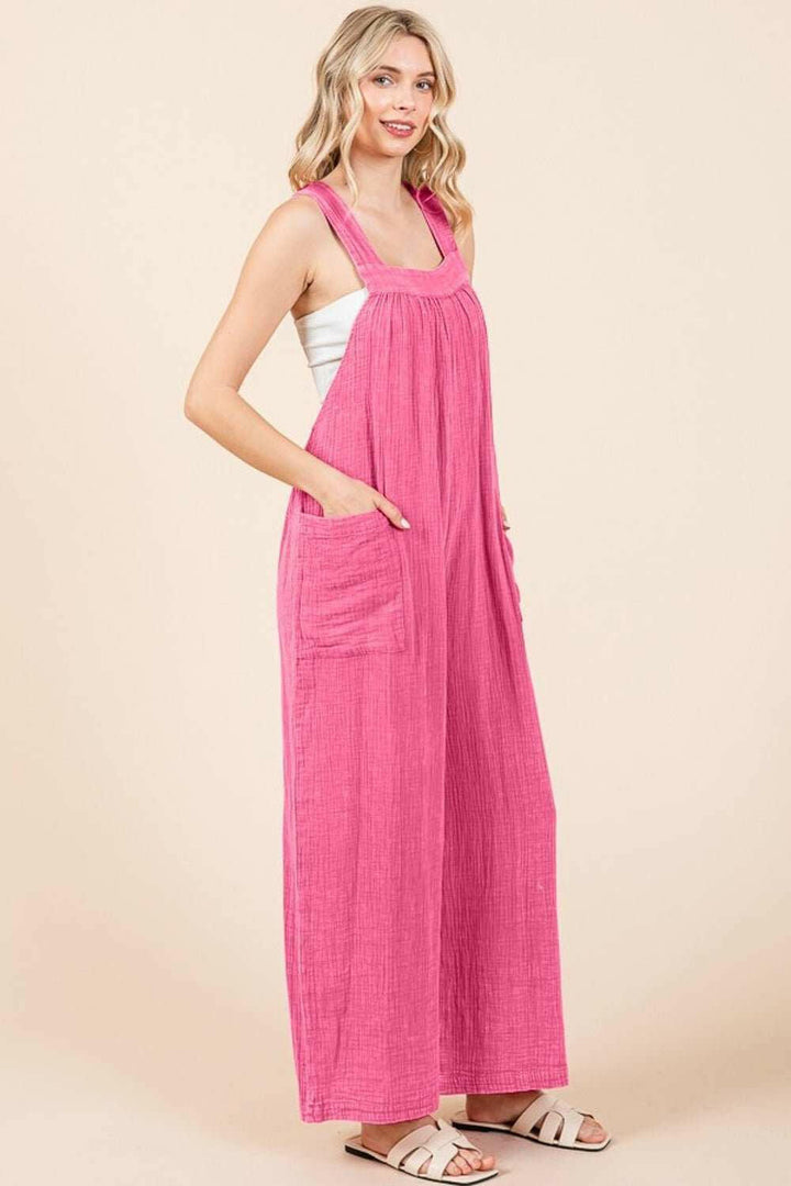 Culture Code Wide Leg Overalls - Full Size - The Rogue Daisy