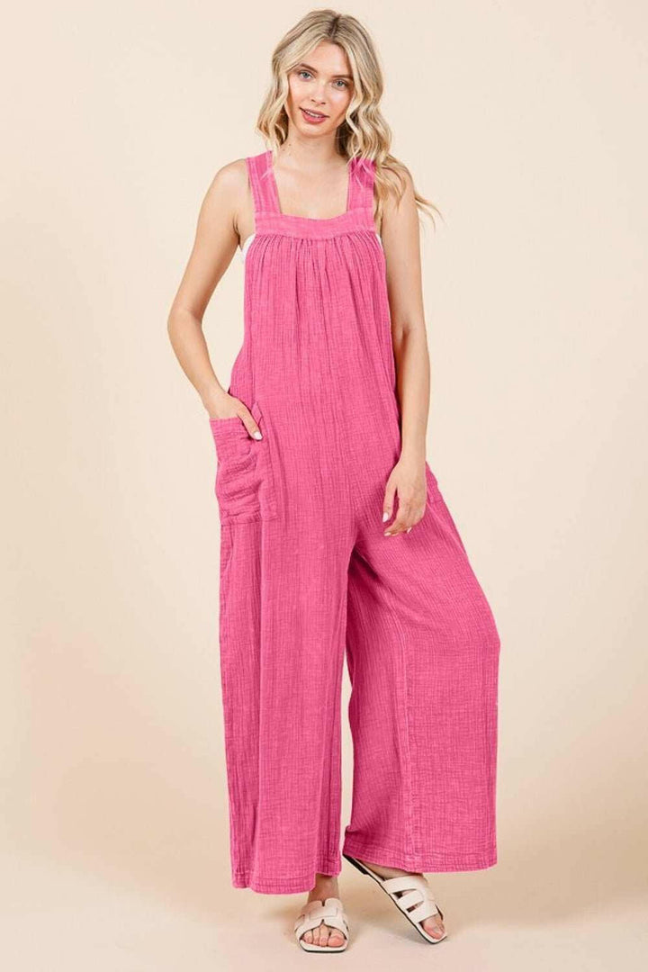 Culture Code Wide Leg Overalls - Full Size - The Rogue Daisy