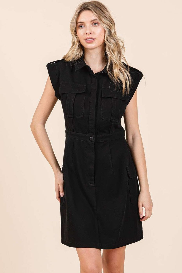 Utility Cargo Mini Dress