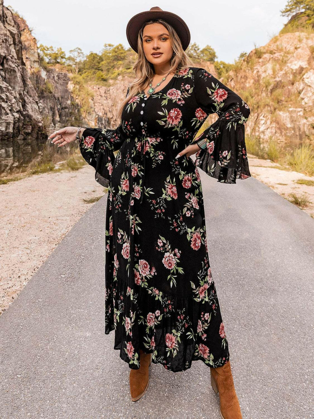 Wild Rose Maxi Dress - The Rogue Daisy