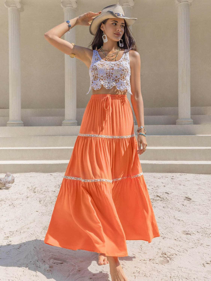 Tangerine Dream Tiered Maxi Skirt - The Rogue Daisy