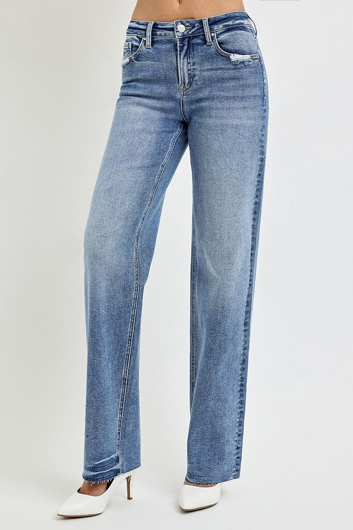 High Rise Straight Leg Jeans