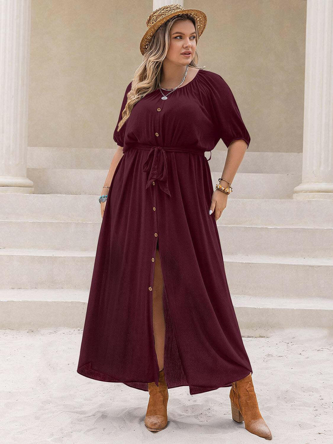 Wine Country Midi Dress - Plus Size - The Rogue Daisy