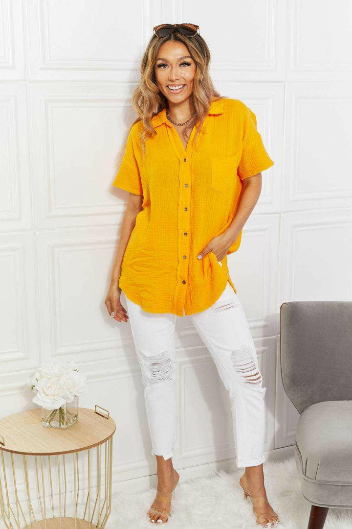 'Summer Breeze' Short Sleeve Blouse