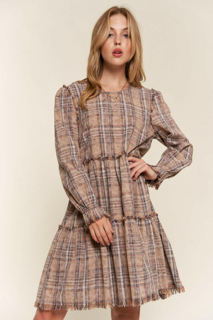 Cotton Tiered Plaid Dress - The Rogue Daisy