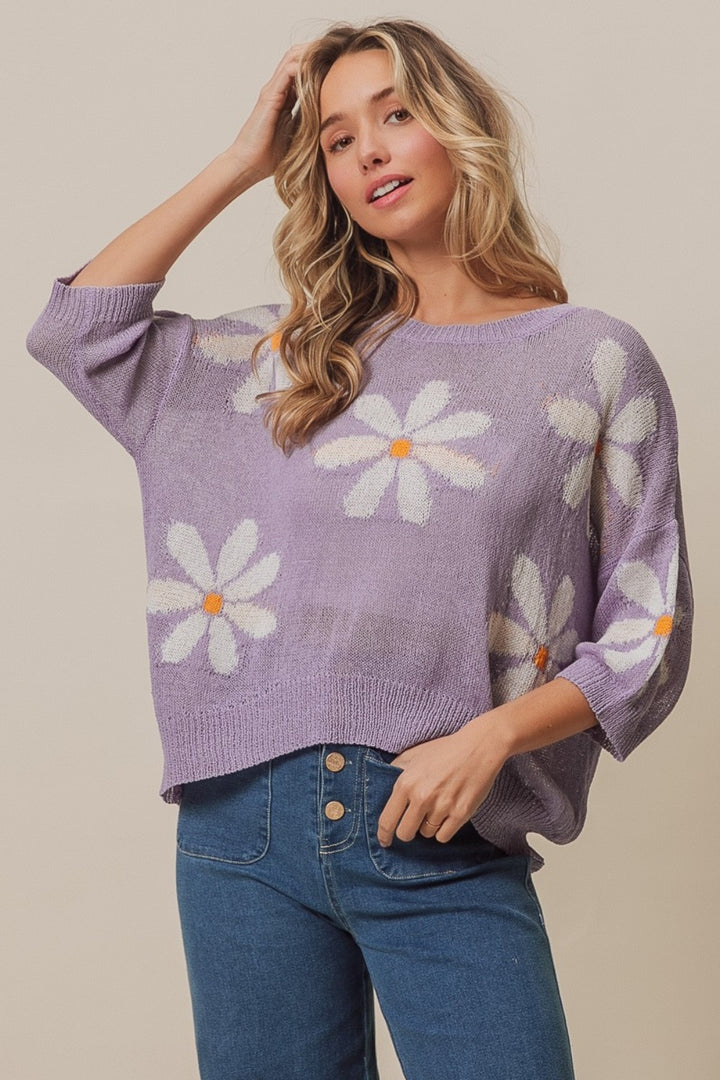 Floral Pattern Sweater