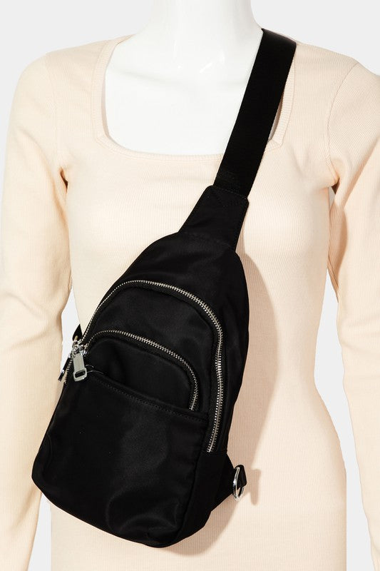 Nylon Sling Crossbody Bag