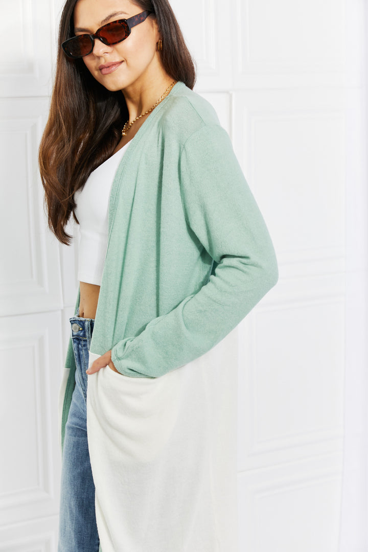 'Until You Came' Color Block Duster Cardigan