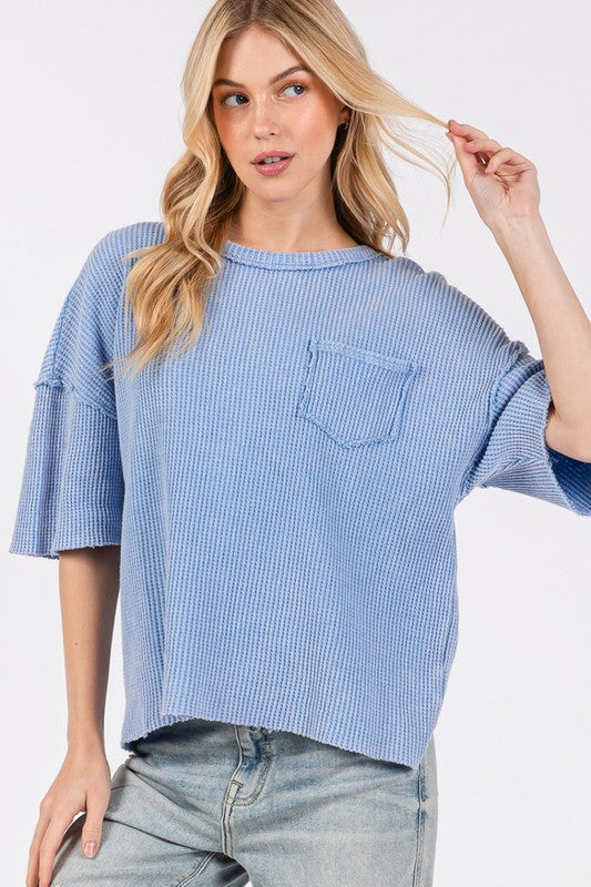 Periwinkle Waffle T-Shirt