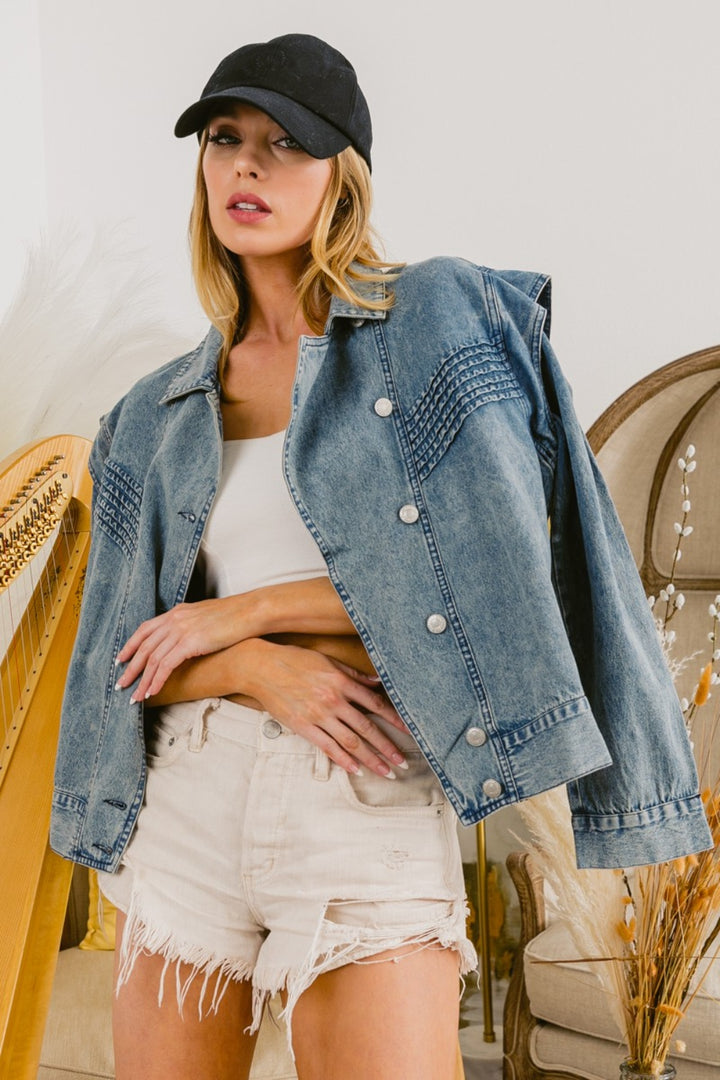 Vintage Cut Cotton Denim Jacket