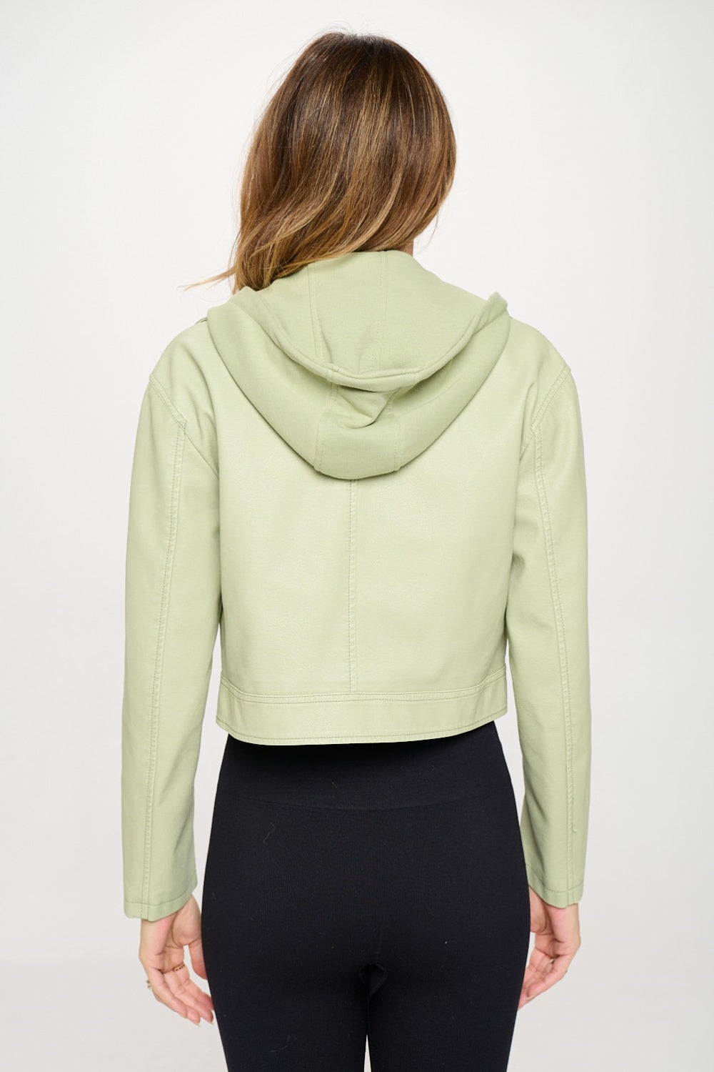 Snap Down Cropped Hooded Jacket