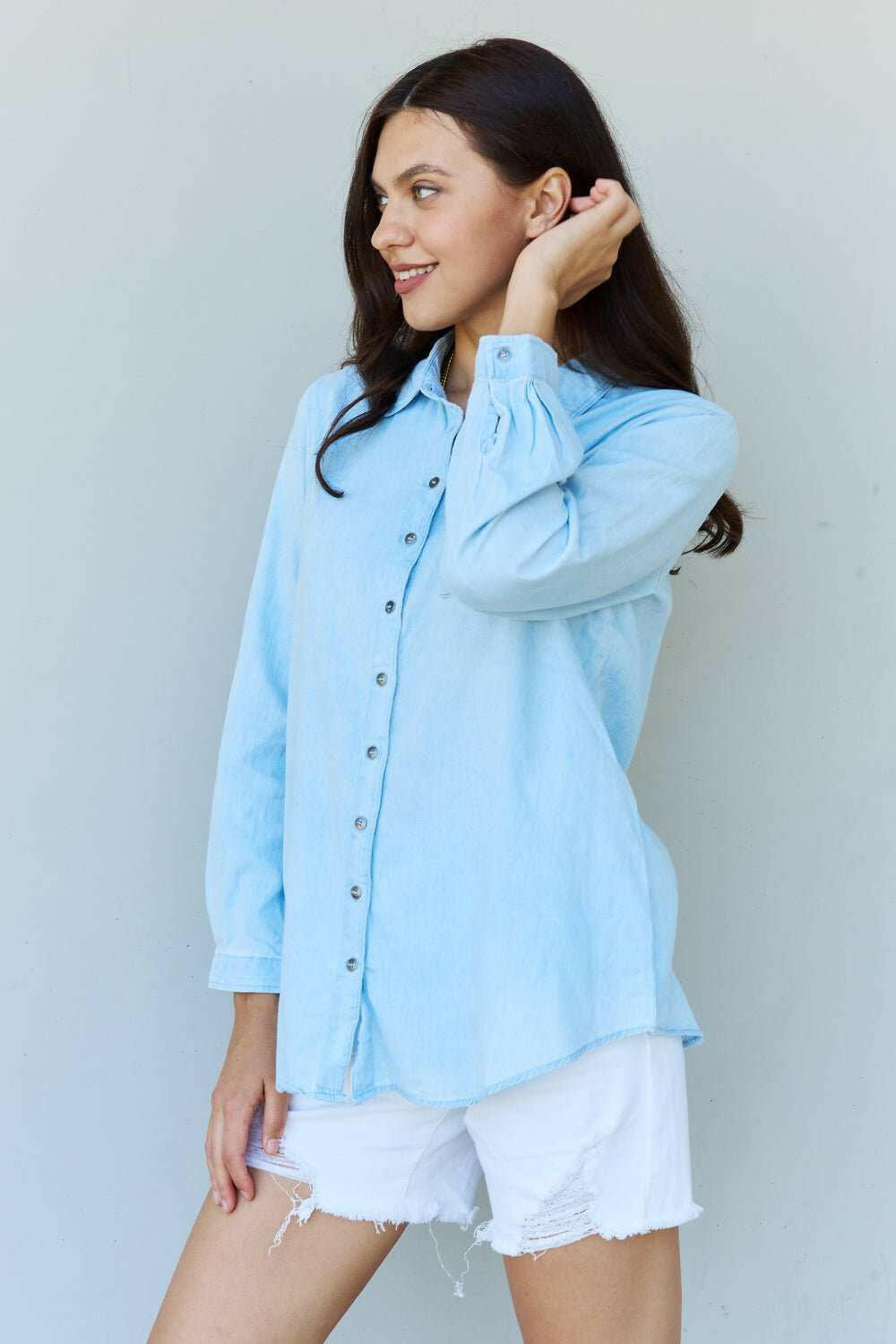 Light Blue Button-Up Shirt