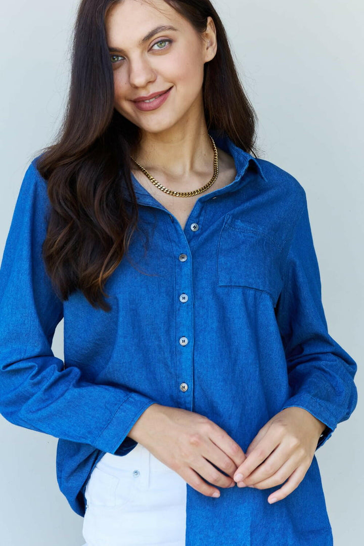 Trendy Denim Shirt