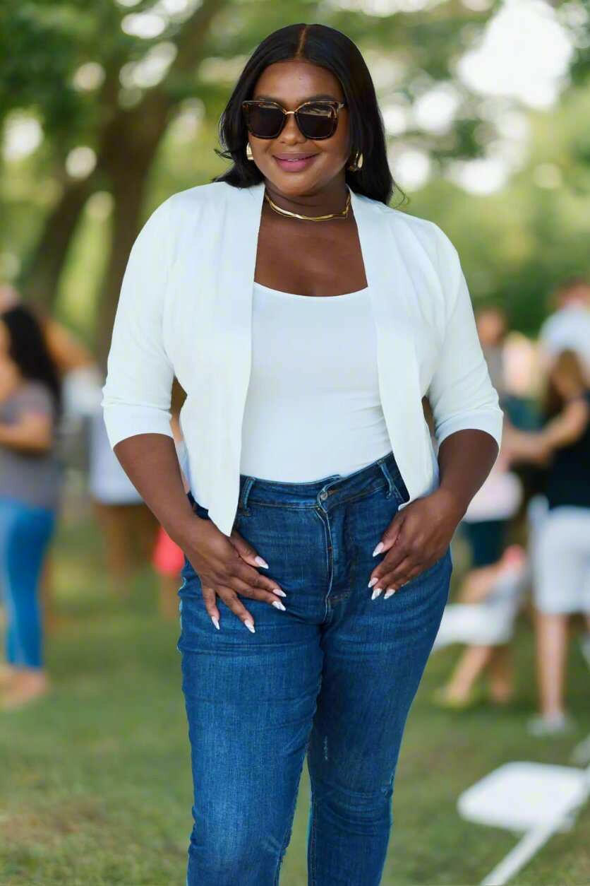 Ivory Cropped Cardigan