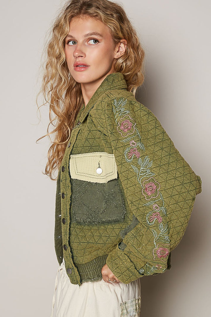 Embroidered Quilted Jacket