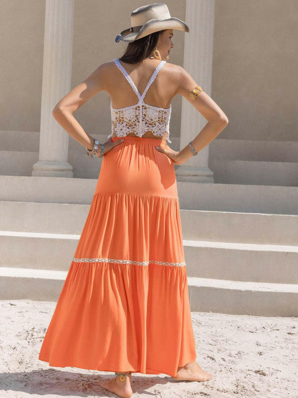 Tangerine Dream Tiered Maxi Skirt - The Rogue Daisy