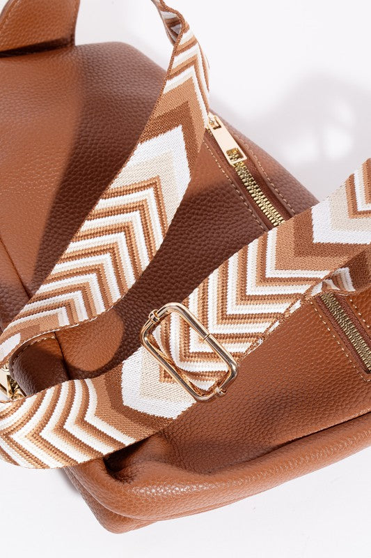 Chevron Strap Crossbody Bag