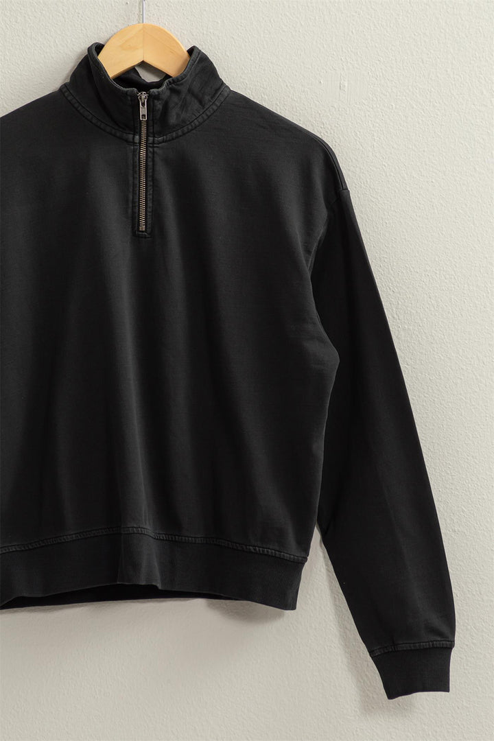 Half-Zip Drop Shoulder Sweatshirt