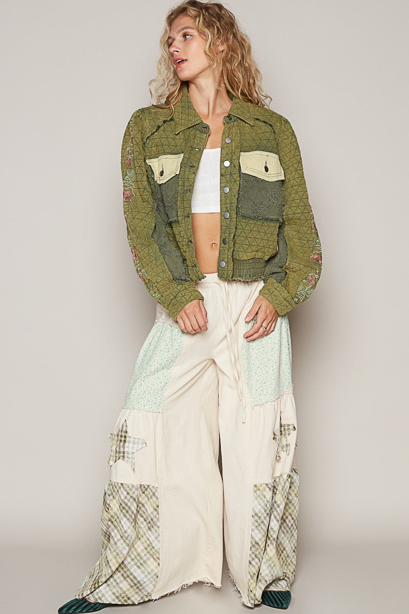 Embroidered Quilted Jacket