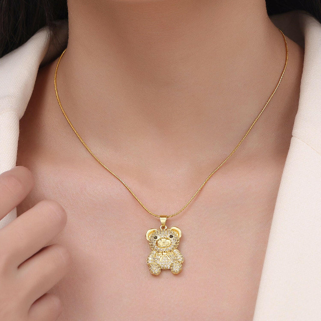 Teddy Bear Pendant Necklace.