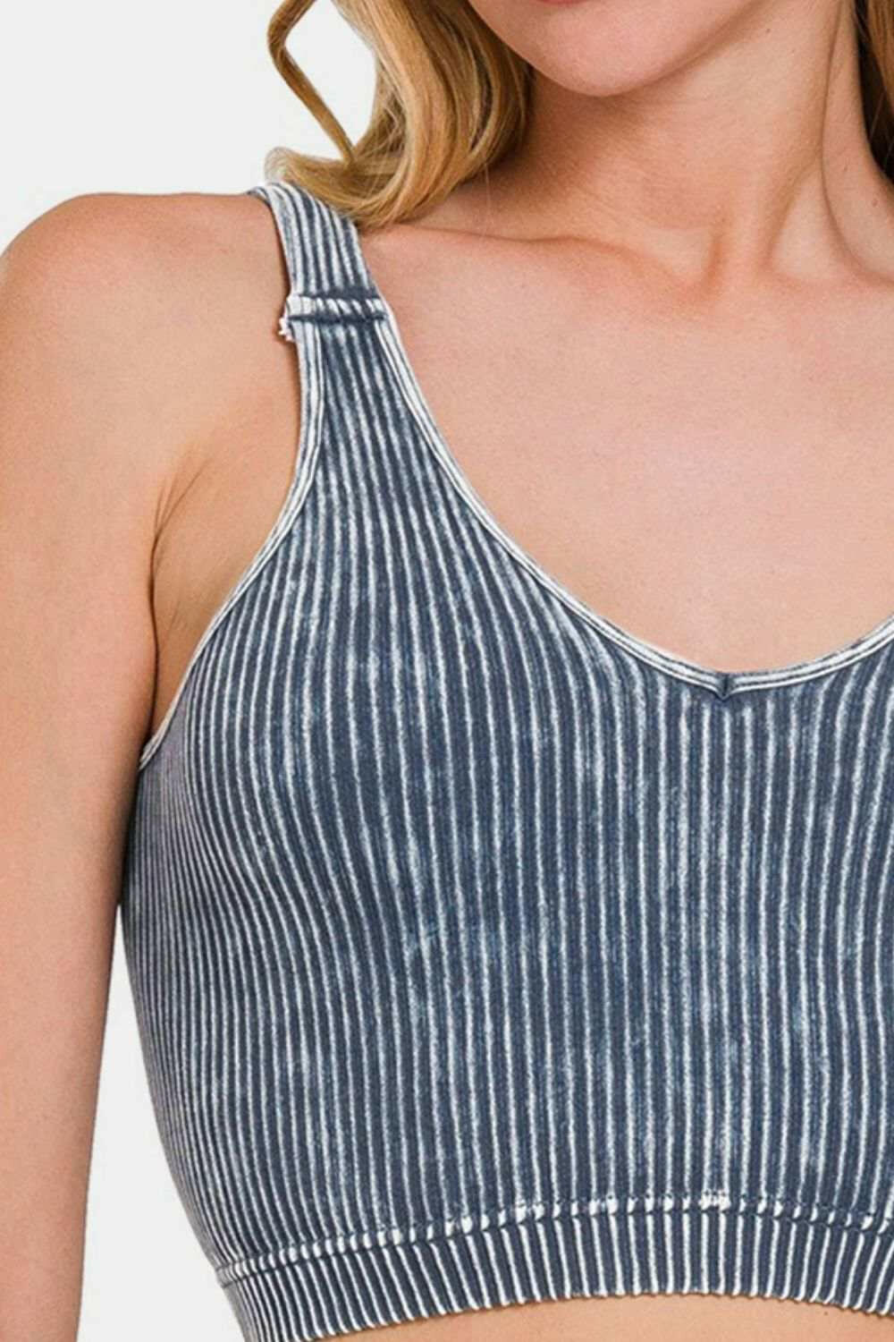 Washed Rib Cropped Tank Top - The Rogue Daisy