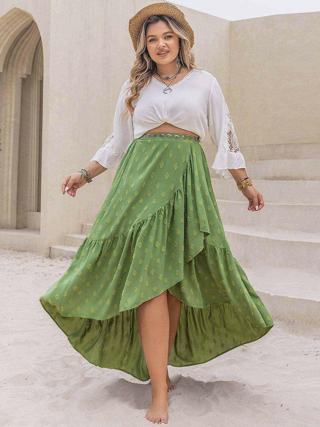 Enchanted Meadow Boho Maxi Skirt