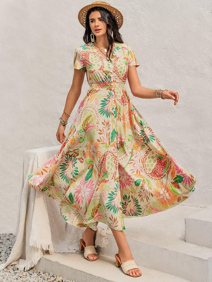 Tropical Harmony Midi Dress - The Rogue Daisy