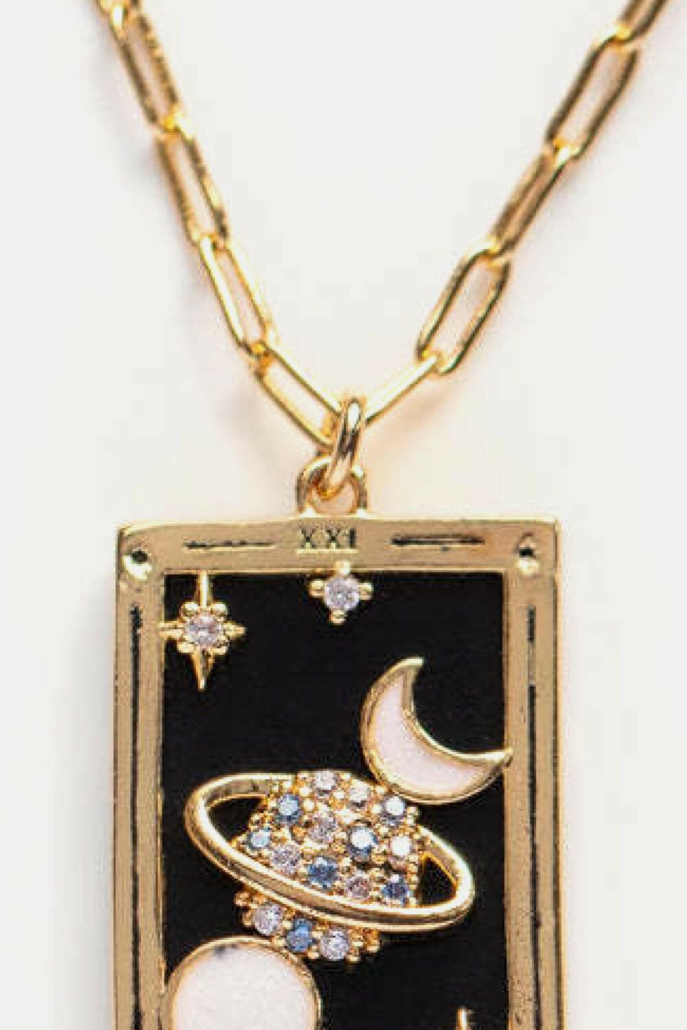 Tarot Card Pendant Necklace.