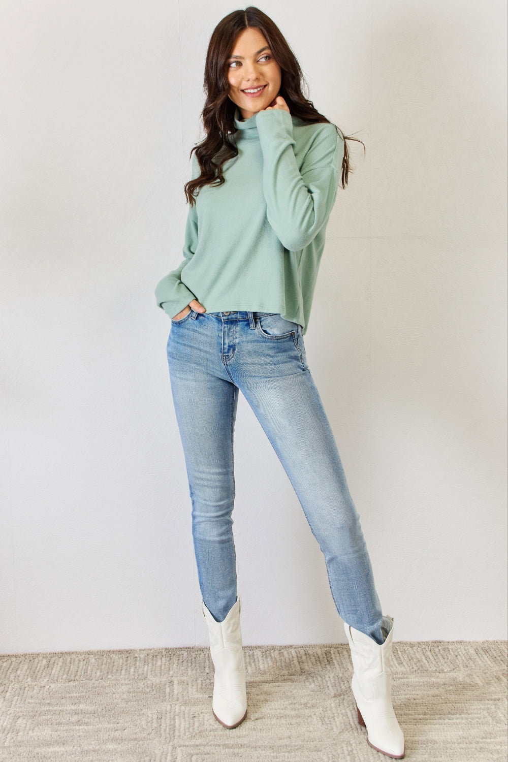 Long Sleeve Turtleneck Top