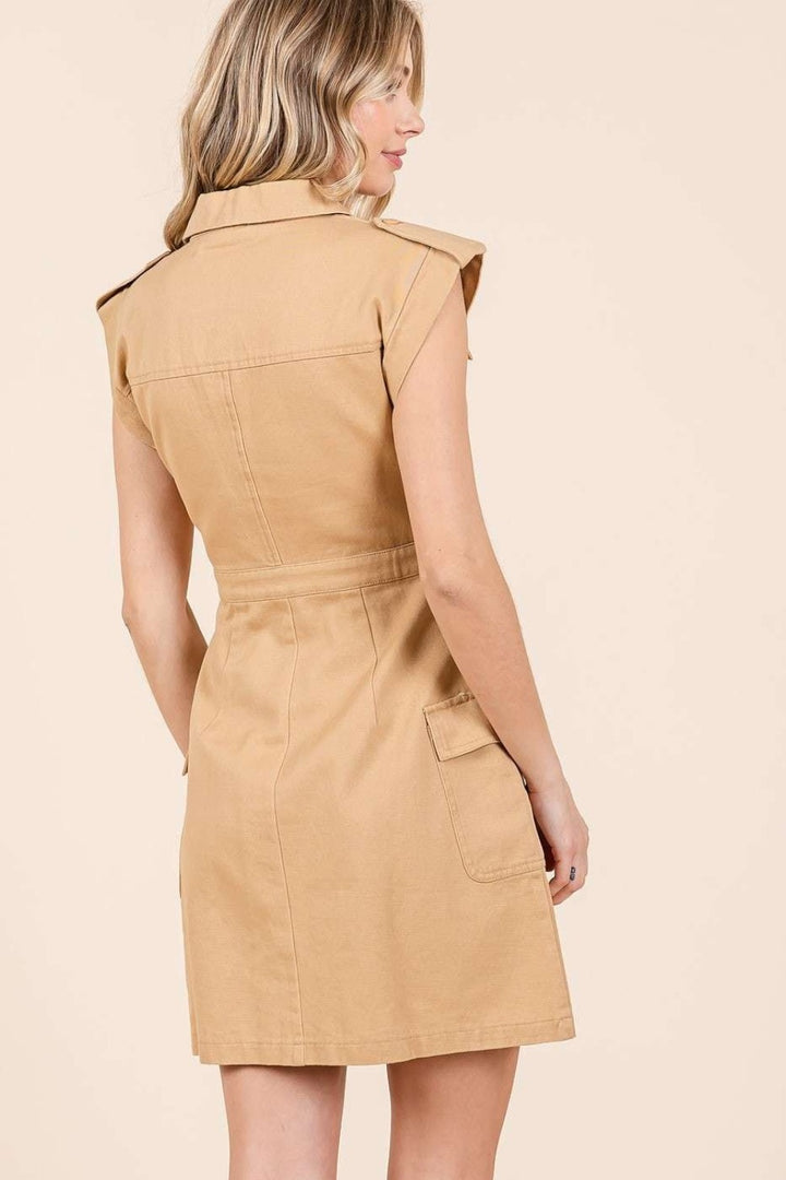 Utility Cargo Mini Dress