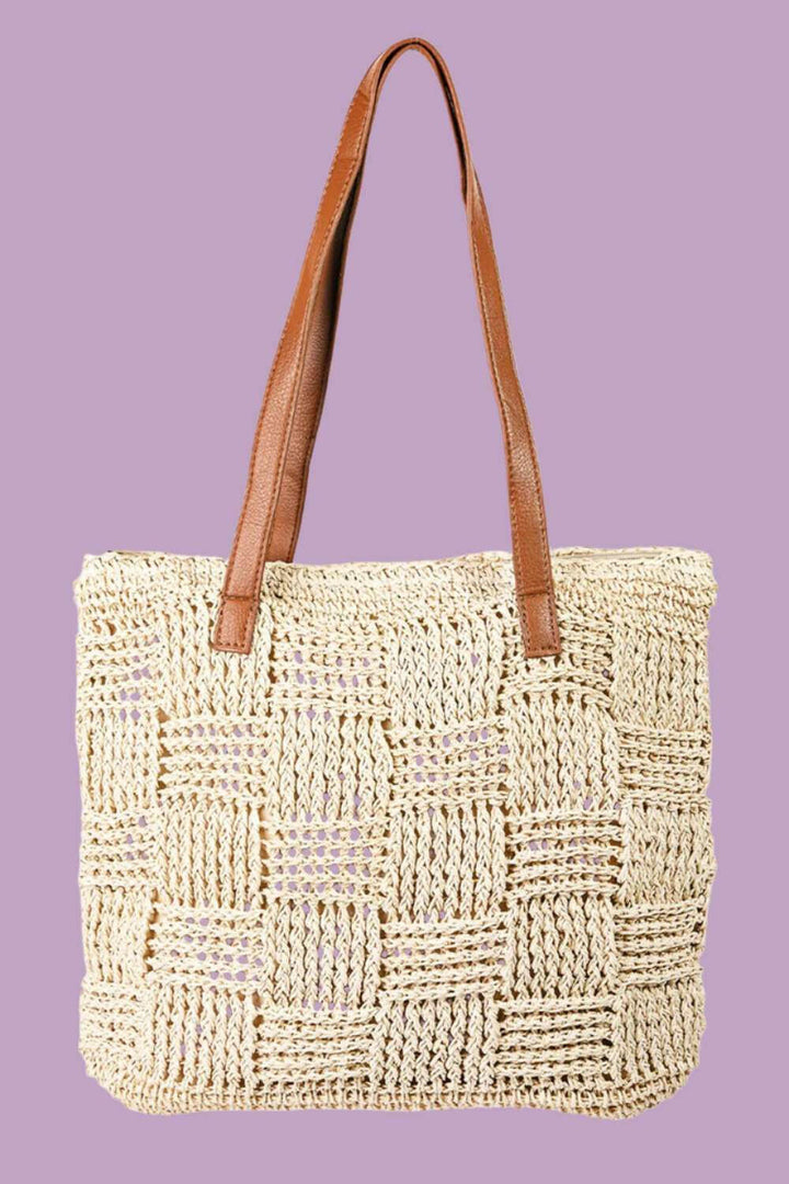 Fame Braided Faux Leather Strap Tote Bag - The Rogue Daisy