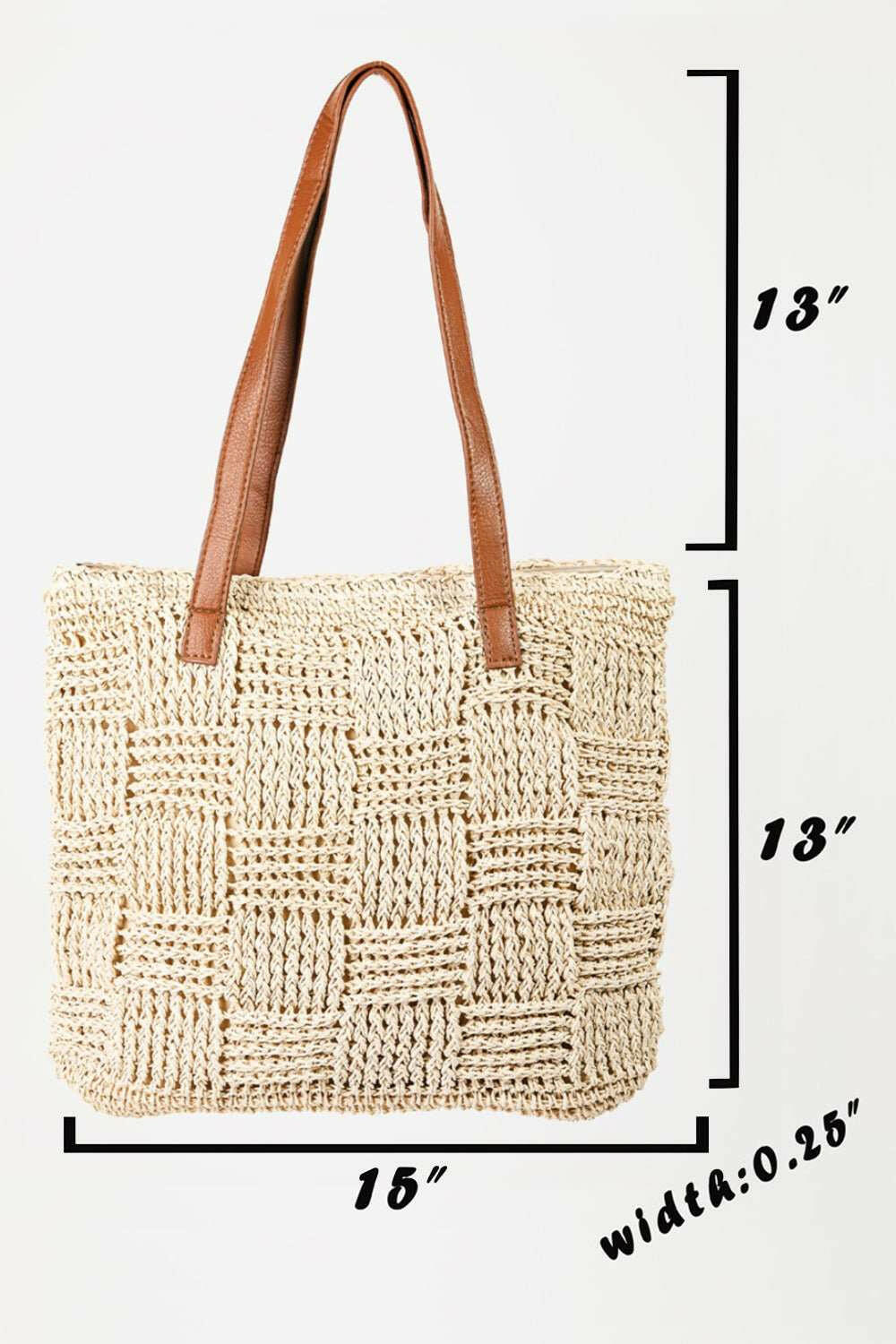 Fame Braided Faux Leather Strap Tote Bag - The Rogue Daisy